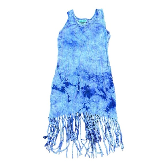 InGear Blue Tie Dye Dress with‎ Fringe - Picture 1 of 5
